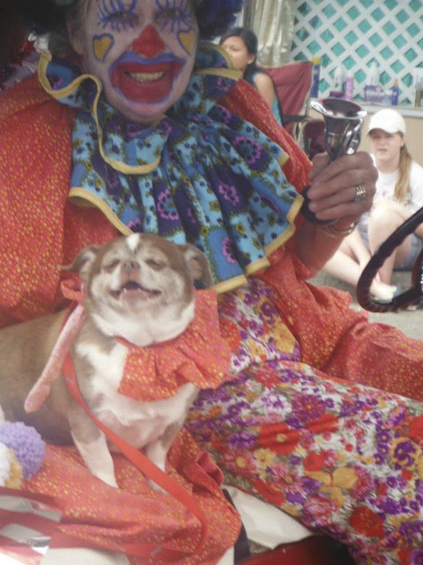 Edna Leppell and friend clown around at the 2014 Forks Old Fashioned Fourth of July.