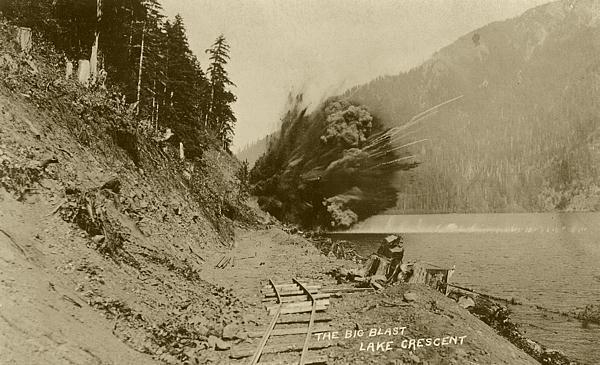 Back in the day-Blasting for the Spruce Railroad.