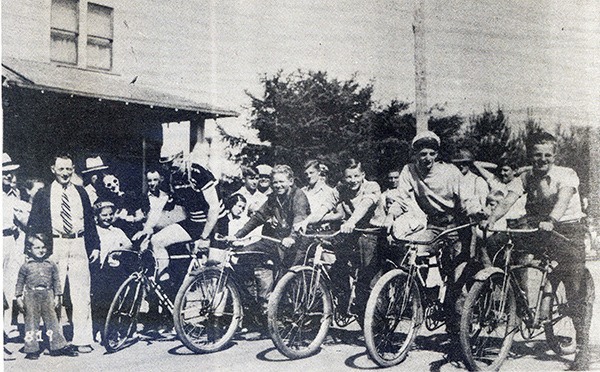 This photo was taken in front of the Antler's in 1933.