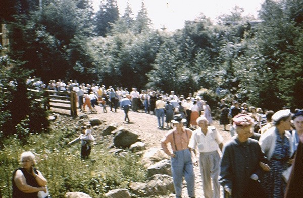 Folks from far and wide stream through the gates of the newly opened Tumbling Rapids roadside park