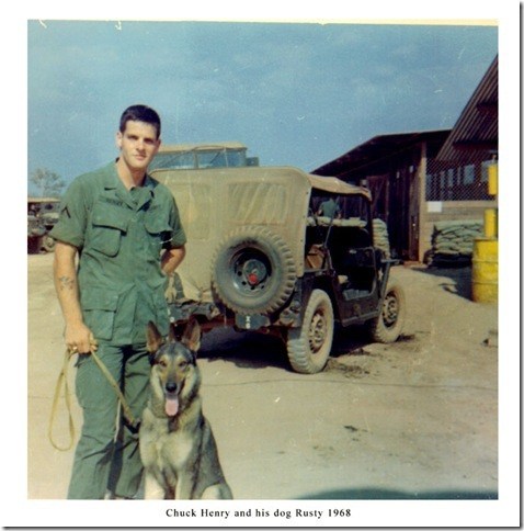 Chuck and his dog Rusty 1968