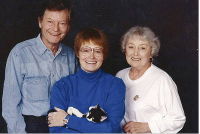 Author Kris M. Smith with Carolyn and DeForest Kelley, 1991