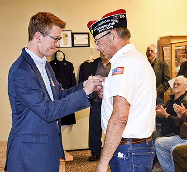 Representative Kilmer at a Pinning Ceremony last fall in Ocean Shores. Photo Daily World