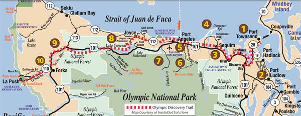 Olympic Discovery Trail Route Map