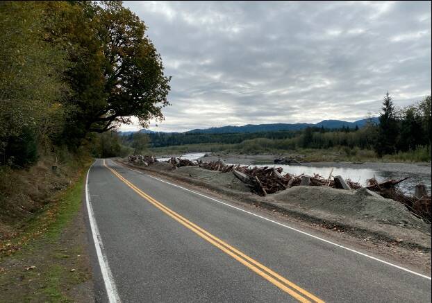 The MP 4.5 ELJs after shaping of the shoulders, striping of the roadway, and application of the turf establishment. Source: FHWA