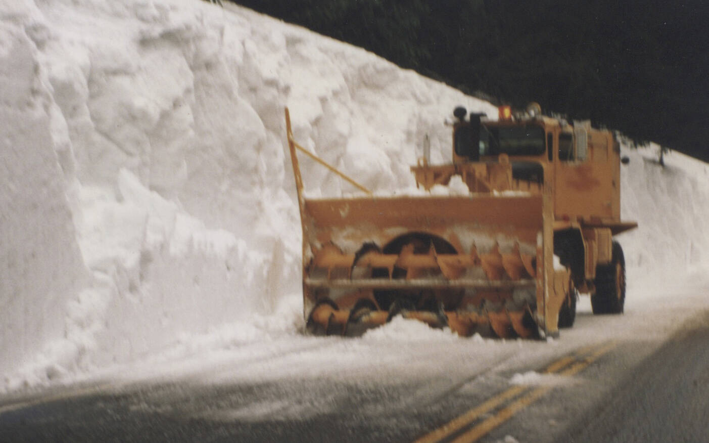 Dealing with the Lake Crescent snow, winter 1996-1997.