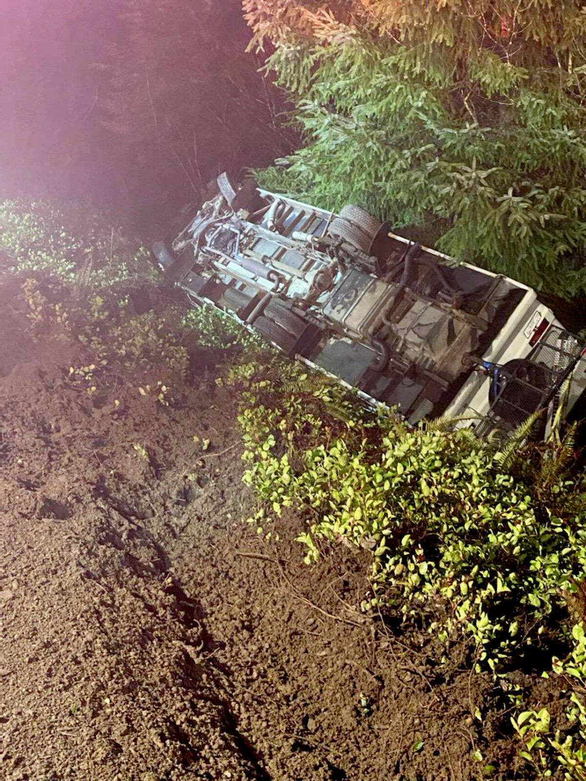 The Washington State Patrol is reporting a one-vehicle accident on Tuesday, Jan. 18 at about 6 p.m. at MP 178, south of Forks.
The press memo states that the vehicle (a motorhome) was northbound when the driver lost sight of the roadway and the vehicle rolled down an embankment.
WSP identified the driver as 51-year-old Shayne A. Hoskins of Puyallup, WA also in the vehicle was a passenger 50-year-old Curtis M. Rhodes of Bonney Lake. Hoskins was not injured; Rhodes was injured and transported by aid car to Forks Community Hospital.
The memo states that neither person in the motorhome was wearing a seatbelt.
The State Patrol memo also states that the driver was charged with an infraction for no seatbelt and driving without headlights.