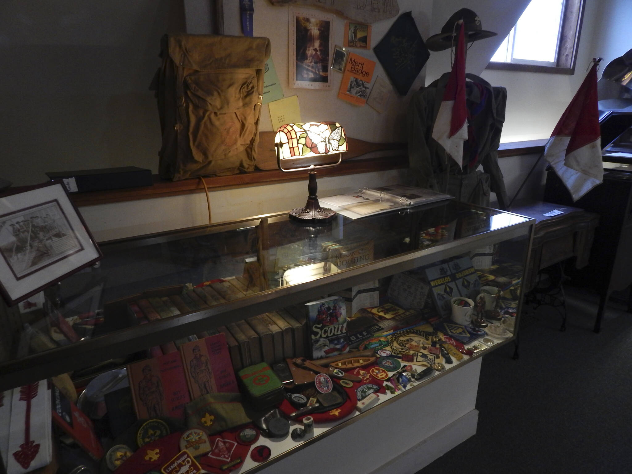 An amazing display of scouting history is now available to view at the Forks Timber Museum. Photo Christi Baron