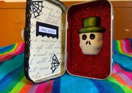 Create your own tin box diorama to honor a departed loved one.