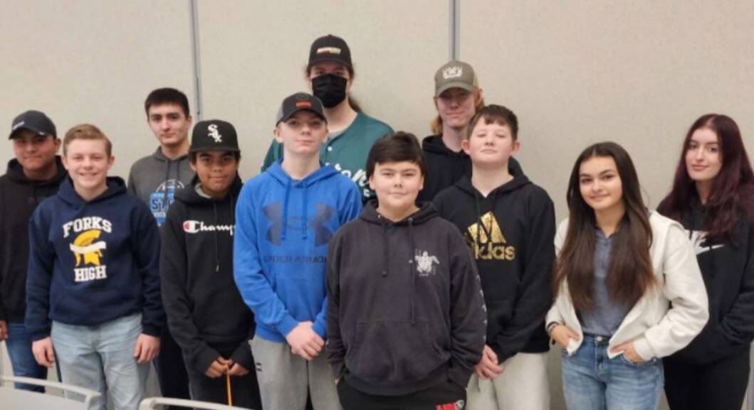 Forks Middle and High School Students Pictured: (Back Row) Alvaro Martin-Mendoza, Nova Raupp, Zayne Kelly, Gunner Rogers, (Front Row) Colby Barker, Abraham Rivas-Pagan, Conner Roberts, Hayden Vallejo, Cash Tjepkema, Skye Hestand, and Julia Raupp. Not pictured: Mateo Gaspar, Justin Sandoval and Selvin Lopez Santos.