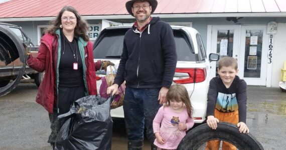 The Steve Hawley family of Port Angeles participated in a past clean-up. Submitted photo