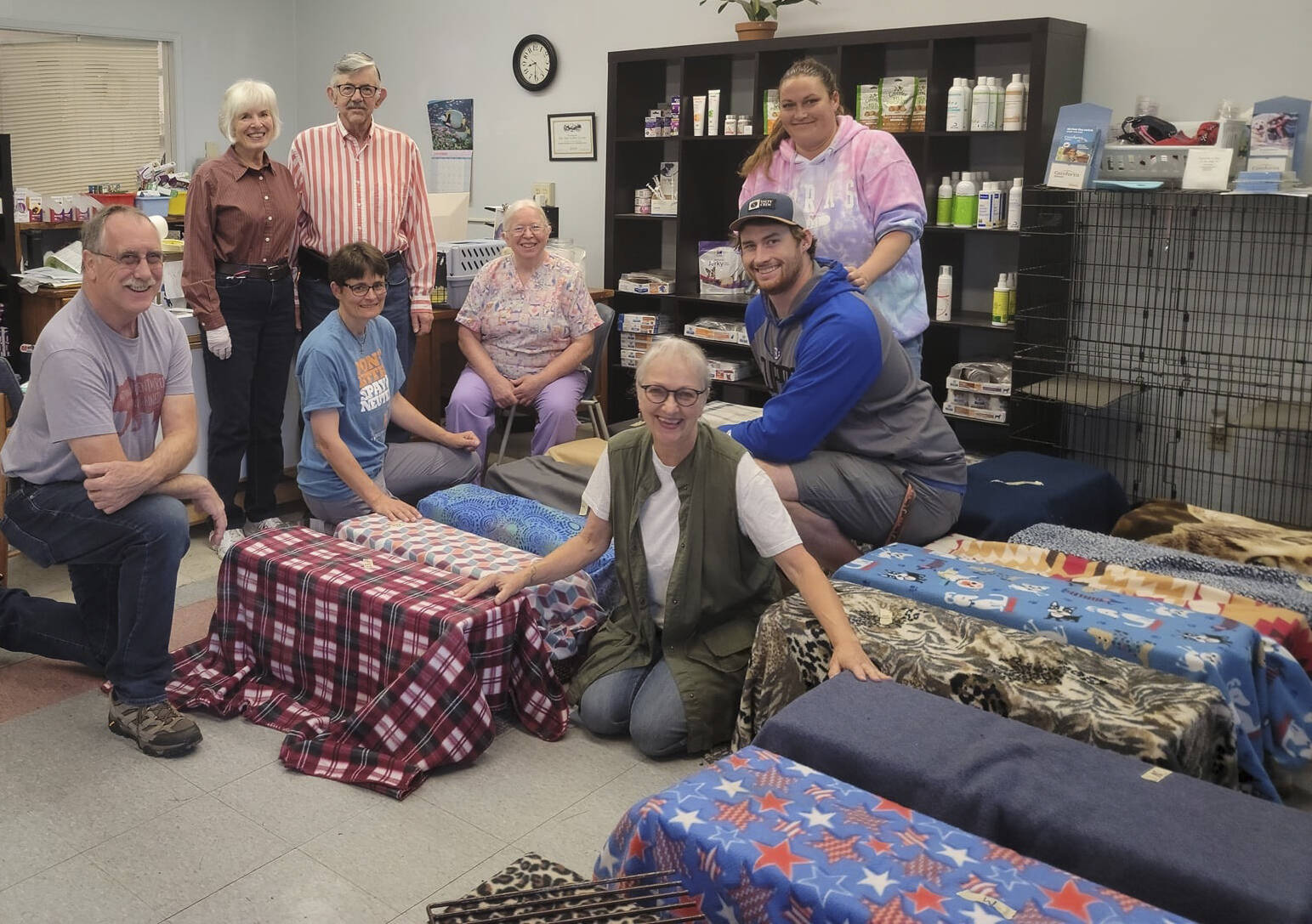 Pictured - Back Ken and Judy Schindler, Joe Carter, Marion Wagner, Dr. Pat Dowell, Aleda Adams, Marky Adams, and Terri Kossman. Submitted photo