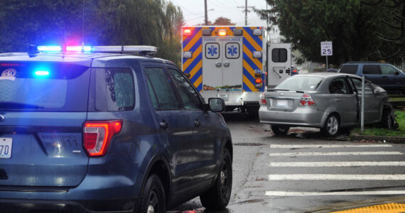 This two-car collision happened last Thursday morning on E. Division St. and Blackberry Ave. Photo Lonnie Archibald