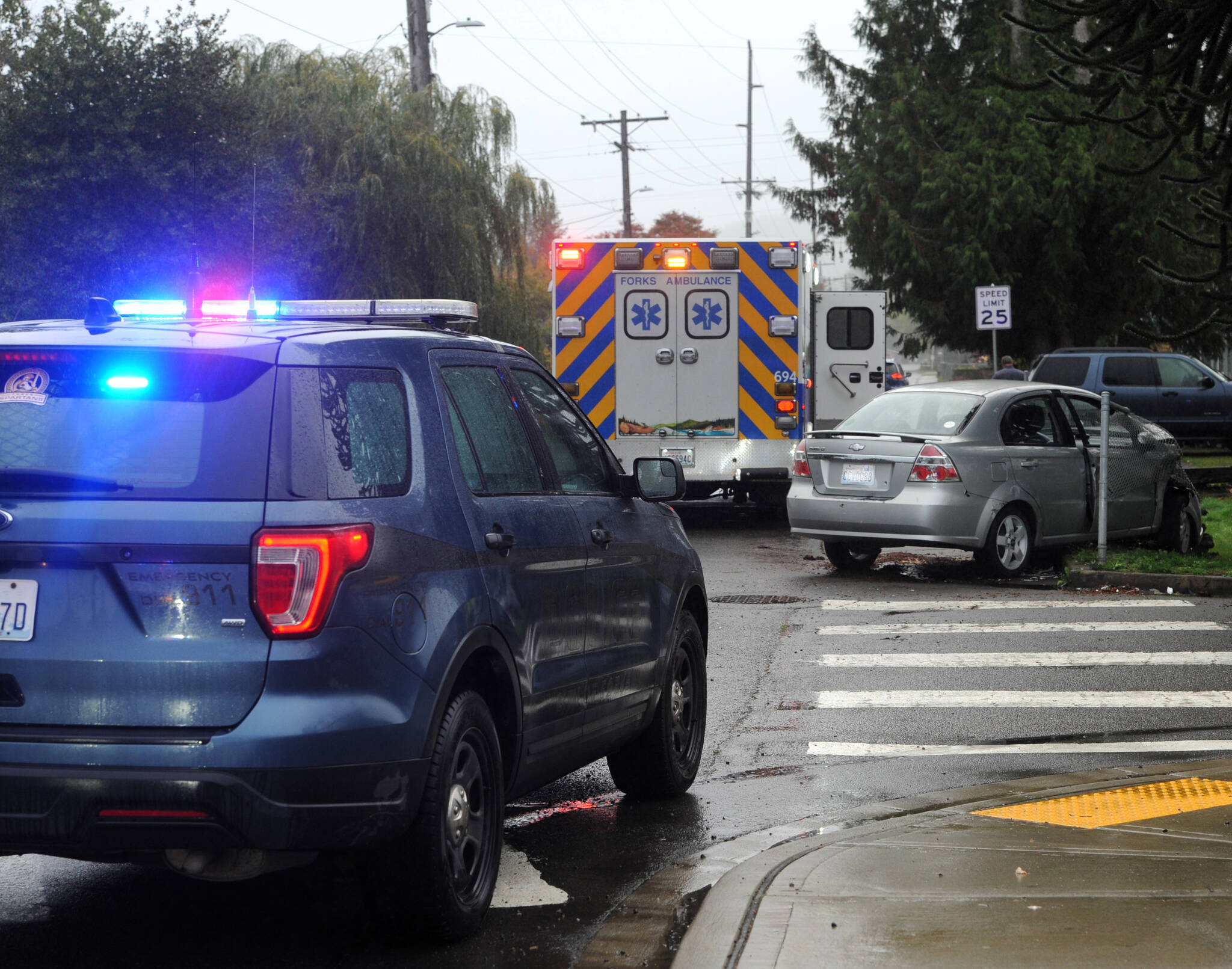 This two-car collision happened last Thursday morning on E. Division St. and Blackberry Ave. Photo Lonnie Archibald