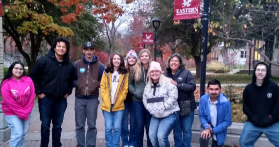 The group at Eastern with Nicole.