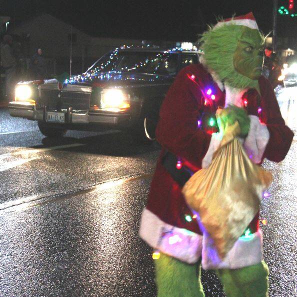 This Grinch might look mean but look at that bag of candy! There was lots of candy distributed to many happy parade watchers.