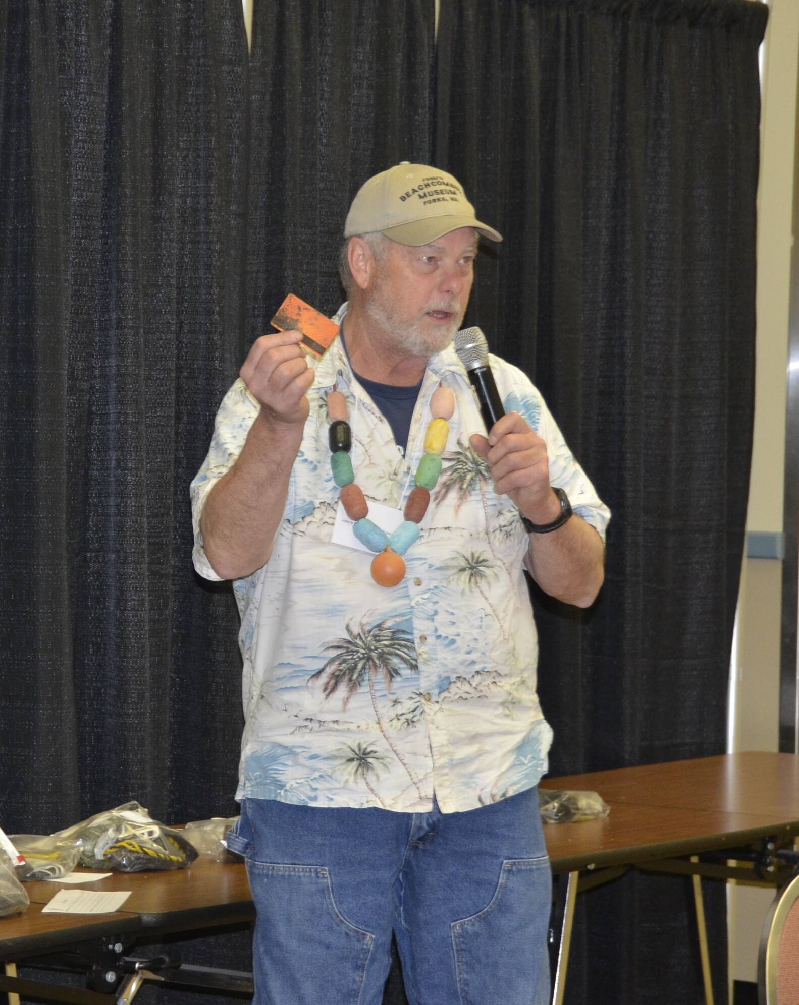 John Anderson is the owner and curator of John’s Beachcombing Museum in Forks, Washington. Born and raised in Forks John has always had a passion for the beaches of the Northwest. Stop by and visit John & Debbie Anderson’s table at the EXPO. I’m sure John will be happy to talk about just about anything that washes up on our shores.