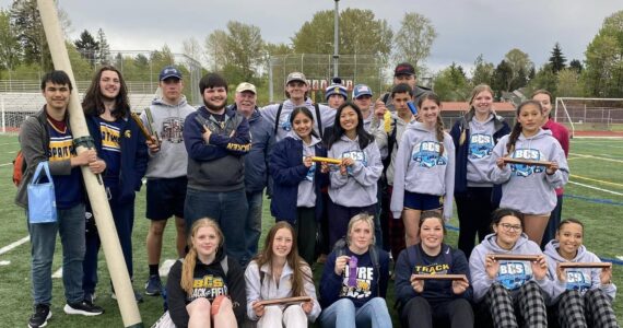 The Spartan Track ream also had a good showing on April 20 at the Bellevue Christian Track and Field Invitational at Sammamish High School. Nate Dahlgren took 1st in the shot, 2nd in disc, and 7th in javelin and was named athlete of the meet. Submitted Photo