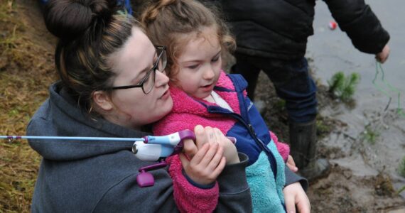 Baisley McClanahan learns the technique of casting from her mother Rose.