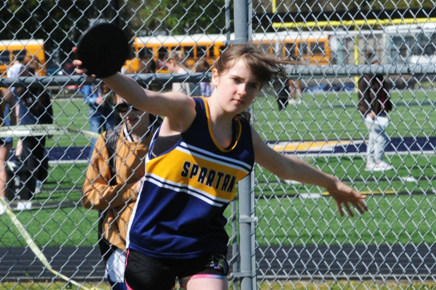 Alice Hammer in the discus.