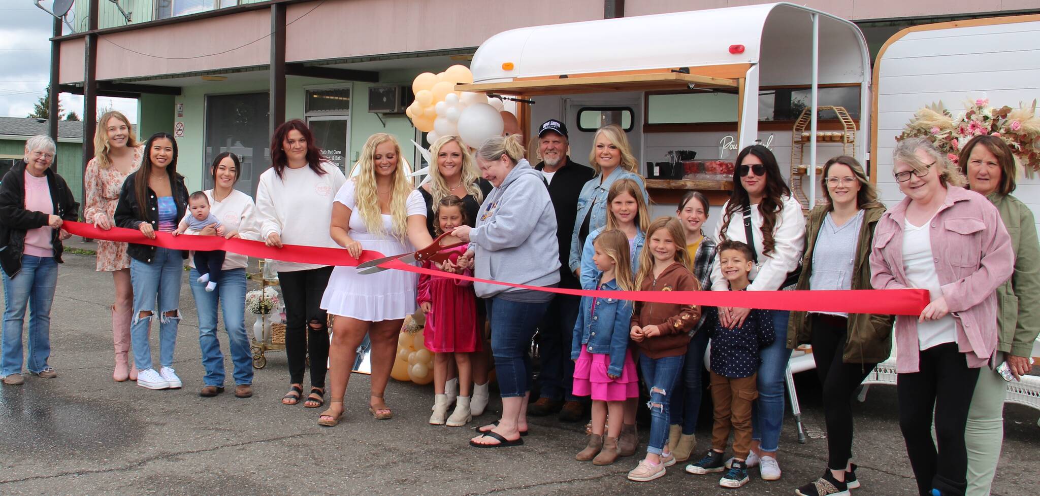 Ribbon Cutting For Pour Girl Mobile Bar 