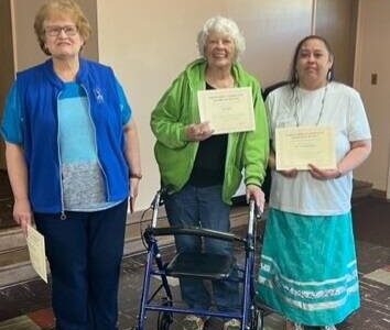 The Soroptimist Community Award for Women was presented to Pat Kain, Nicole Rosander, and Lois Richmond in recognition of truly making a difference in our community through their leadership and volunteerism. Pictured are Mary Anne Earley, co-president of SIORF, Pat Kain, and Nicole Rosander. Submitted photos