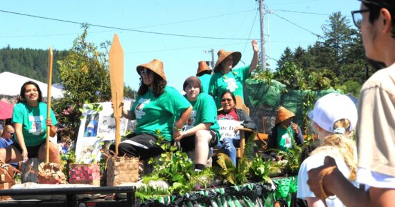 The Quileute Enterprises float was beautifully decorated for the parade. Photo by Lonnie Archibald
MORE PHOTOS PAGE 6