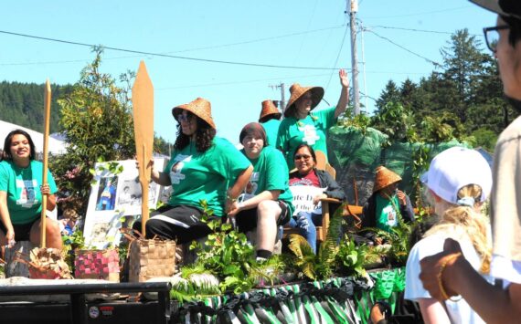 The Quileute Enterprises float was beautifully decorated for the parade. Photo by Lonnie Archibald
MORE PHOTOS PAGE 6