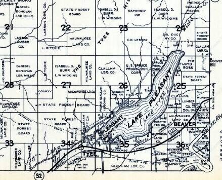 A 1942 Metsker Map also identifies Lake Pleasant as Lake Tyee.