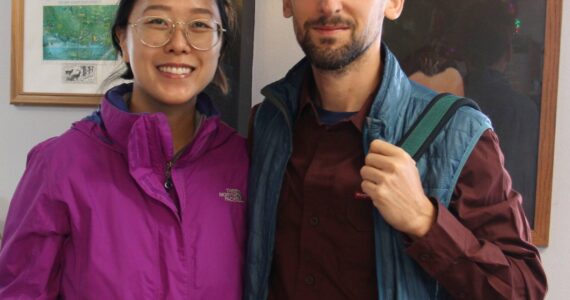 Diana and Marco at the Forks Forum last week. Photo Christi Baron