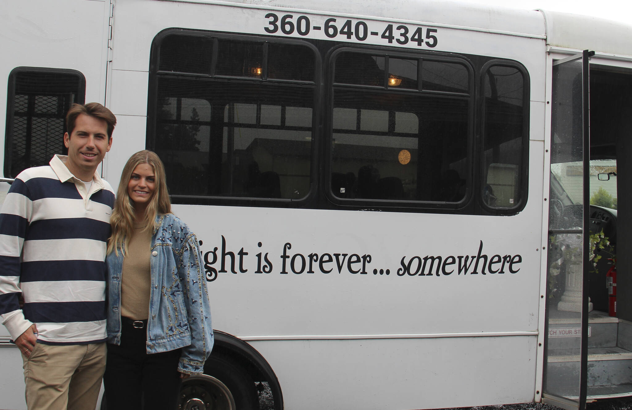 Fernando and Esther of Alicante, Spain spent some honeymoon time in Forks last week. The couple was wed in Spain on Aug. 10, 2024, they first spent time in Canada coming through Port Angeles to the West End to see all the Twilight spots. Dale Wilson and his Twilight Tours made sure they got the grand tour. When asked how they were liking the rain … not so much …Alicante only gets 11.8 inches of rain a YEAR! But they endured because they are Twilight fans. From Forks, the couple will travel on to Las Vegas where they will get married again, and then on to Polynesia where they will once again exchange their vows! Once they leave Bora Bora they will fly to Los Angeles and then back home to Madrid. Thanks to Dale for bringing the newlyweds by the Forks Forum office! Photo Christi Baron