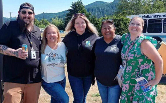 Participants in the Friday Free Lunch activity are - Mike Whiley from PBH, Jessica Rangel, JoAnna Boston from OPCC, Lisa Martinez from Reflections, and Amanda Wood from Mariposa. Kendra Richards from OPCC, Sena Engeseth with Forks Food Bank, and Layla Rawls from Ginger’s Closet are not pictured. Submitted photo