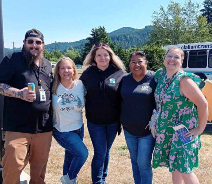 Participants in the Friday Free Lunch activity are - Mike Whiley from PBH, Jessica Rangel, JoAnna Boston from OPCC, Lisa Martinez from Reflections, and Amanda Wood from Mariposa. Kendra Richards from OPCC, Sena Engeseth with Forks Food Bank, and Layla Rawls from Ginger’s Closet are not pictured. Submitted photo