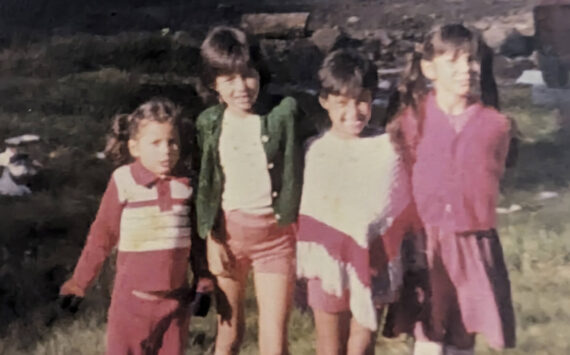 The four Velasquez daughters, Nancy, Lorena, Sandra, and Elena, in 1979. Elena shared, “We started school after we found out we’d be in Forks longer than planned. My baby brother was 9 months old and did not make it in the picture.” Submitted photo