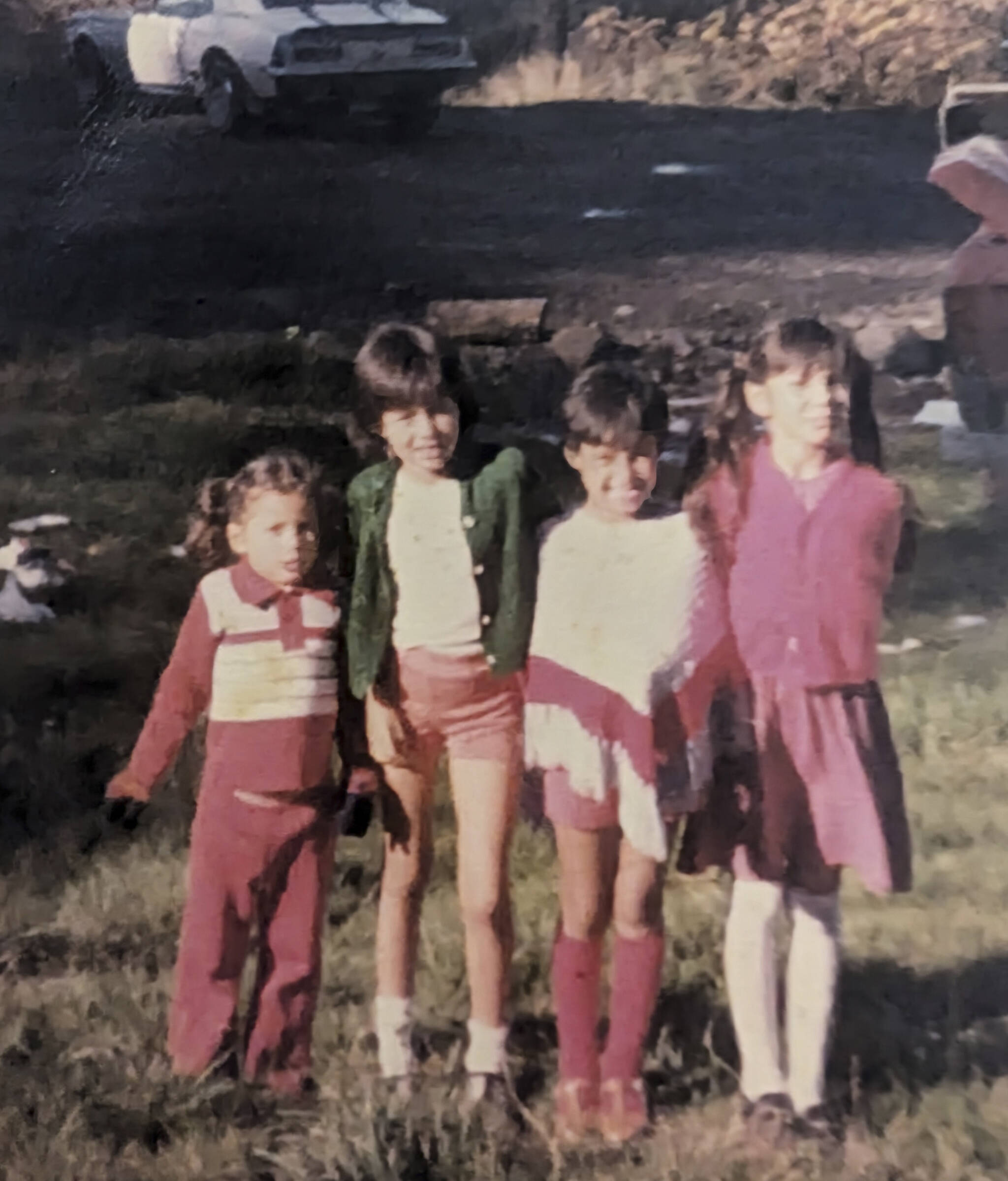 The four Velasquez daughters, Nancy, Lorena, Sandra, and Elena, in 1979. Elena shared, “We started school after we found out we’d be in Forks longer than planned. My baby brother was 9 months old and did not make it in the picture.” Submitted photo