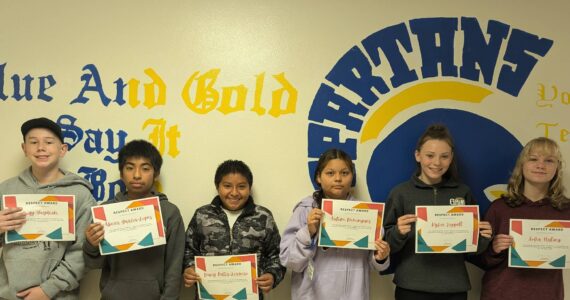 These students were selected by Forks Middle School staff to represent Respect for the month of September. (L-R) Cody Gaydeski, Abner Garcia-Lopez, Dany Ortiz-Lorenze, Autumn Dominguez, Kylee Leppell and Sofia Huling.