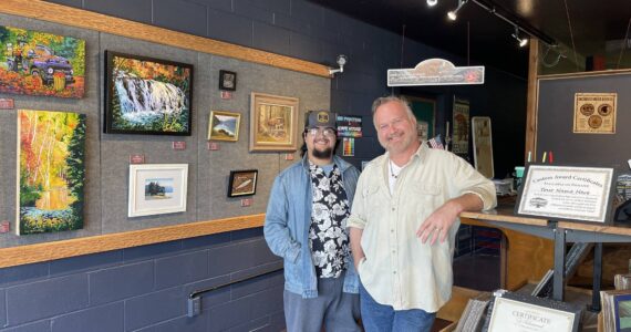 Phoenix and Vern are ready to help you at the new location for Olympic Artforge. Photo Christi Baron