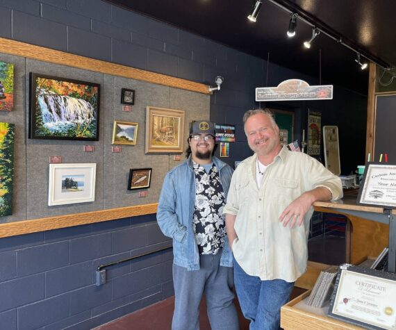 Phoenix and Vern are ready to help you at the new location for Olympic Artforge. Photo Christi Baron