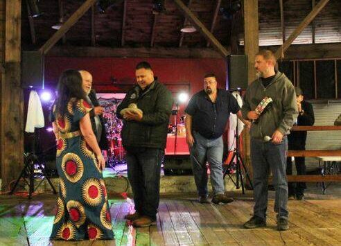 Ceremony to repatriate the mortar and pestle back to the tribe. Photos by Tide and Timber Photography