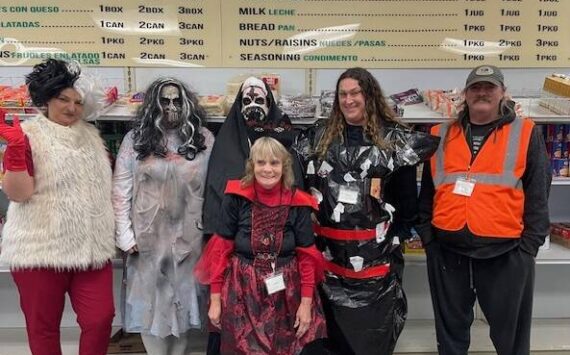 Forks Food Bank staff and volunteers got into the Halloween spirit, dressing up to bring smiles (and maybe a few spooky surprises!) to those stopping by for support. Submitted photo