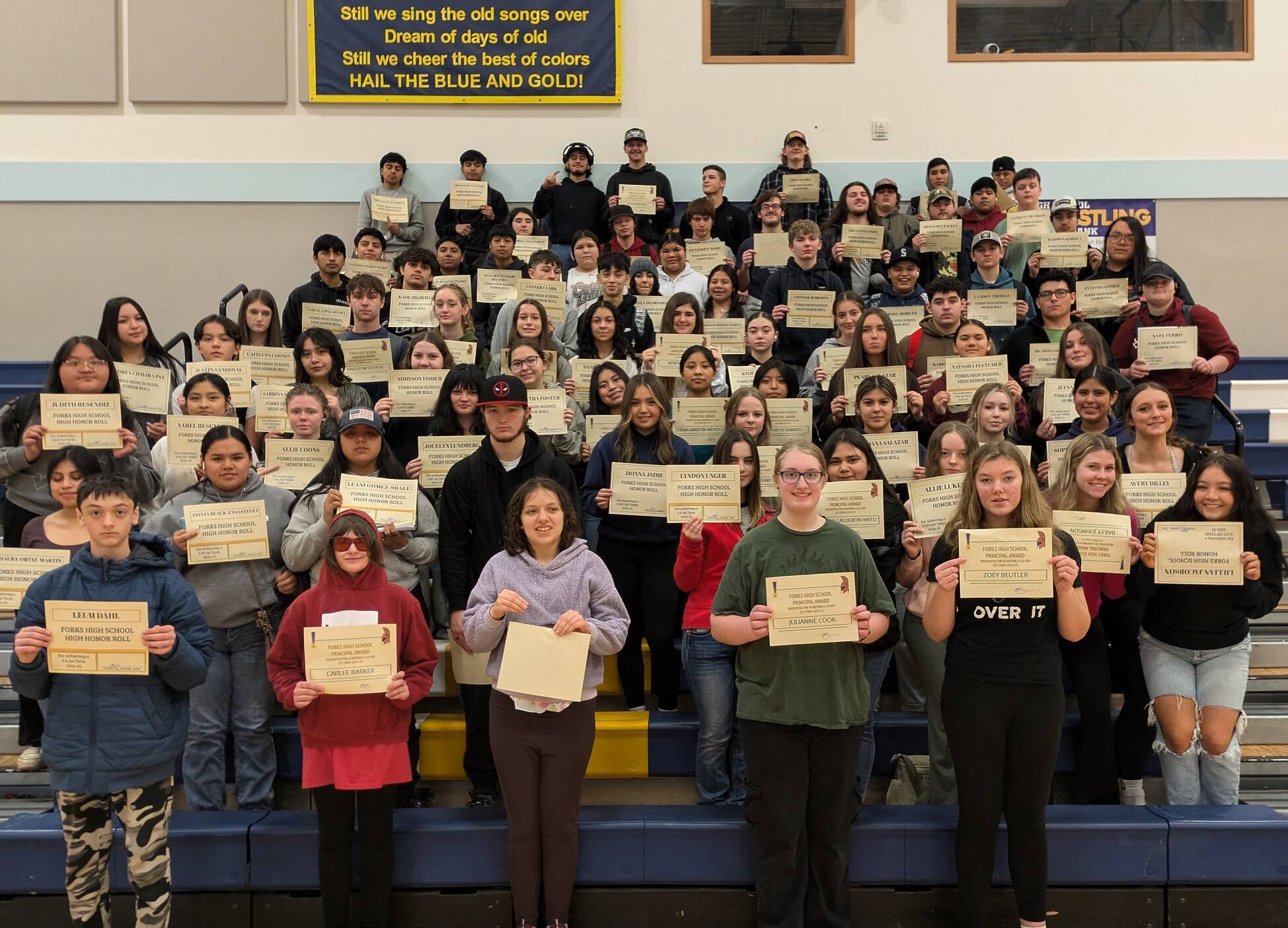 The 1st Term Honor Roll was celebrated with 113 students receiving Principal, High, and Honor Roll certificates. They also enjoyed treats provided by the Forks High School. Submitted photo