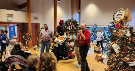 The annual Soroptimist Festival of Trees Auction was held Sunday afternoon at the RAC. Josh Goakey and Rod Fleck served as auctioneers. More details about the auction will be in next week’s issue. Photo by Katie Krueger