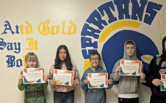 Submitted photo
These FMS students were recognized for going above and beyond by displaying Gratitude in November. They showed appreciation and are thankful to the students and staff at Forks Middle School.
Those recognized were Jameson Belford, Aricela Pablo Calmo, Tyler McNab, Braxton Cooney, and Tannon Gaydeski. Not pictured Destiny Wallace.