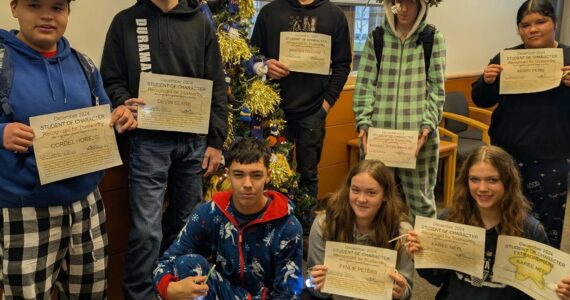 Submitted photo
Forks High School staff recognized the following students for the Student of Character trait - Trustworthy, “Able to be relied upon to be honest and truthful.”
Standing L to R- Cordel Horejsi, Devin Clark, Sawyer Graham, Michael Pitts-Stanley, Amari Penn, Seated-Castien Barajas, Fynlie Peters, Karee Neel. Not pictured Rayna Dawkins. Three of these students were recognized for Student of Character “Extraordinaire” for stepping up and being calm during a classroom emergency. They were Karee Neel, Cashtien Barajas, and Rayna Dawkins.