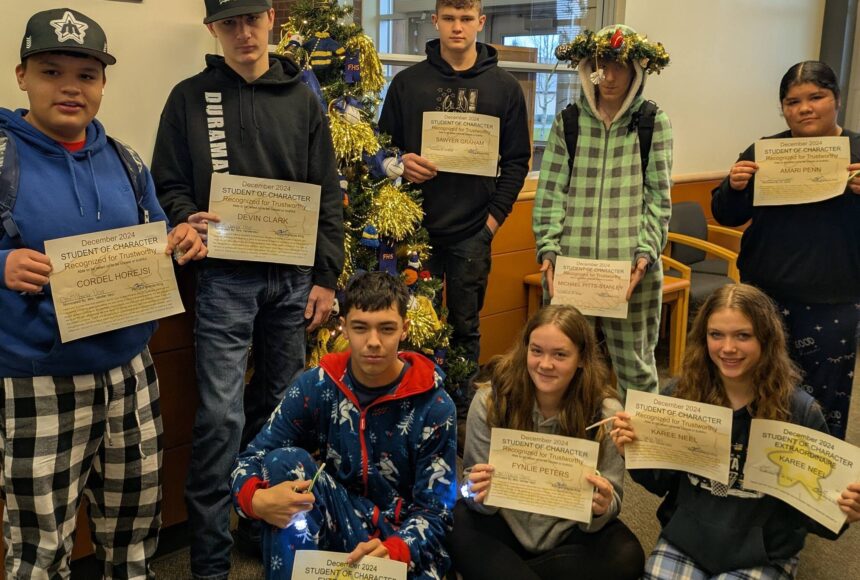 <p>Submitted photo</p>
                                <p>Forks High School staff recognized the following students for the Student of Character trait - Trustworthy, “Able to be relied upon to be honest and truthful.”</p>
                                <p>Standing L to R- Cordel Horejsi, Devin Clark, Sawyer Graham, Michael Pitts-Stanley, Amari Penn, Seated-Castien Barajas, Fynlie Peters, Karee Neel. Not pictured Rayna Dawkins. Three of these students were recognized for Student of Character “Extraordinaire” for stepping up and being calm during a classroom emergency. They were Karee Neel, Cashtien Barajas, and Rayna Dawkins.</p>