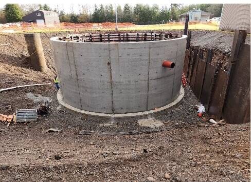 A major project at the moment is the installation of the new clarifier at the waste water treatment plant. City of Forks photo